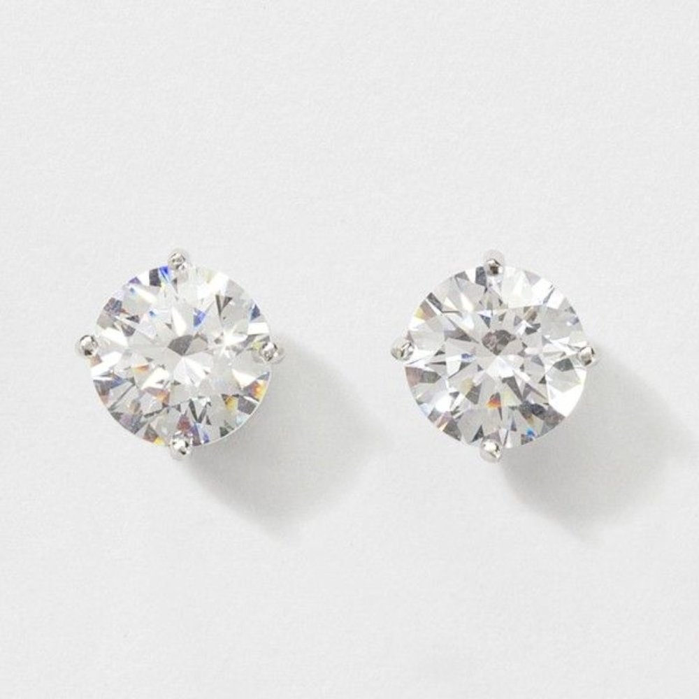 Touchstone Crystal by Swarovski Legacy Earrings- Sterling and Zirconia 3/8"